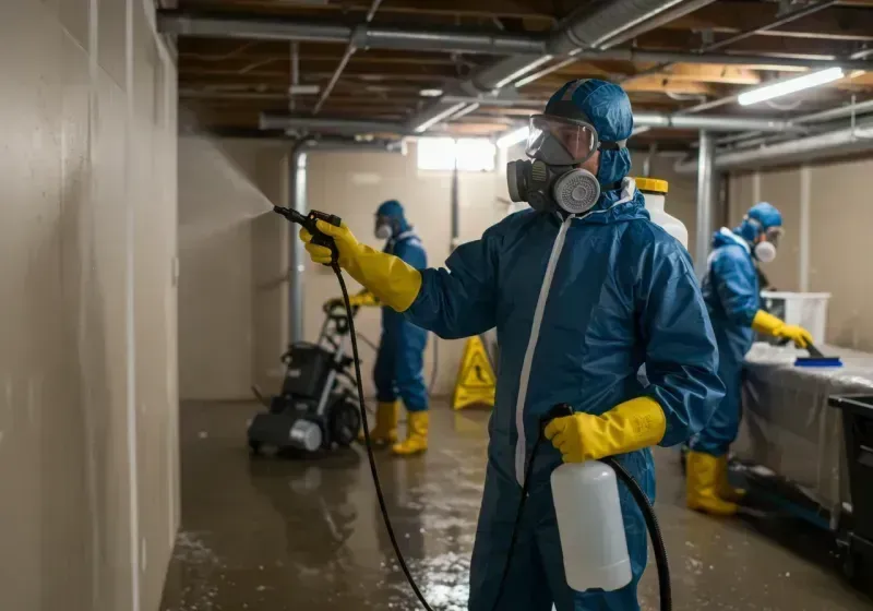 Basement Sanitization and Antimicrobial Treatment process in Sibley, LA