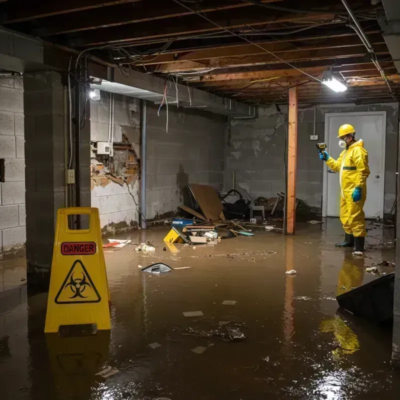 Flooded Basement Electrical Hazard in Sibley, LA Property